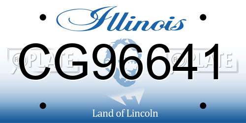 CG96641 Illinois License Plate