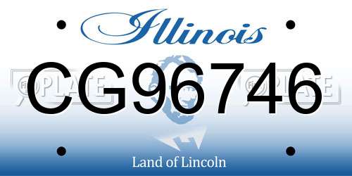 CG96746 Illinois License Plate