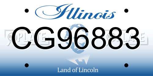 CG96883 Illinois License Plate