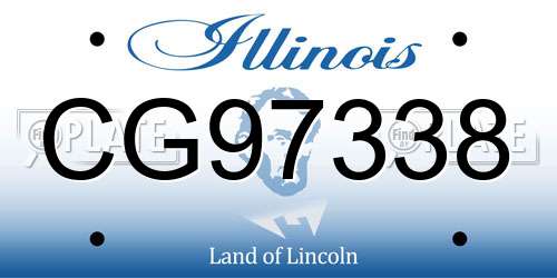 CG97338 Illinois License Plate