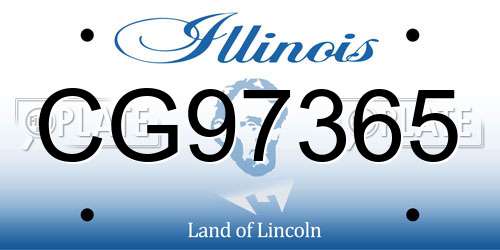 CG97365 Illinois License Plate