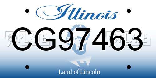 CG97463 Illinois License Plate
