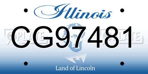 CG97481 Illinois License Plate