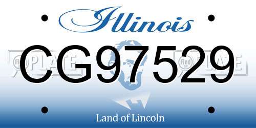 CG97529 Illinois License Plate