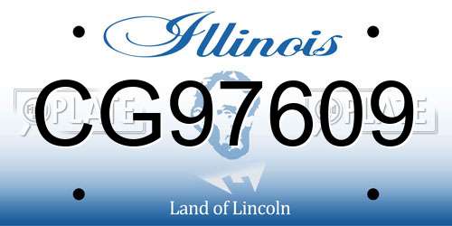 CG97609 Illinois License Plate