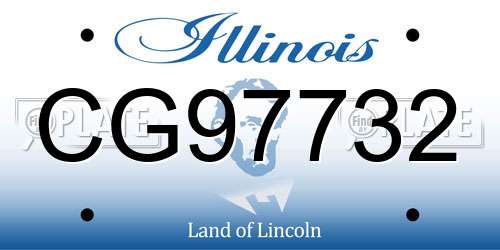 CG97732 Illinois License Plate