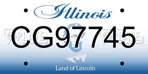 CG97745 Illinois License Plate
