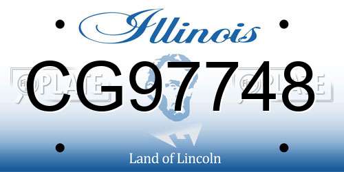 CG97748 Illinois License Plate