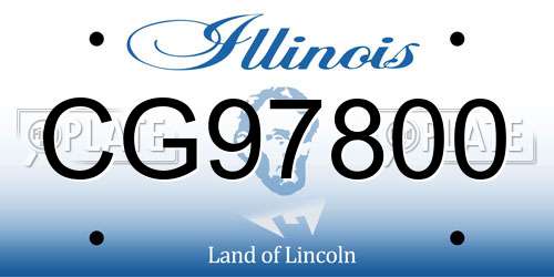 CG97800 Illinois License Plate