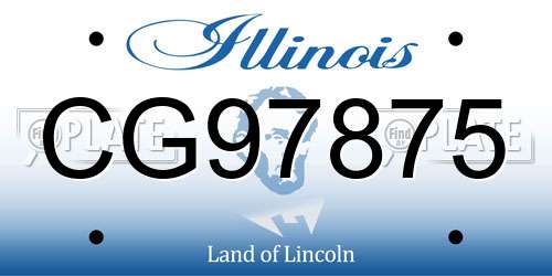 CG97875 Illinois License Plate