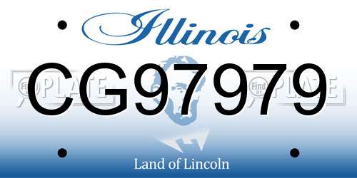CG97979 Illinois License Plate