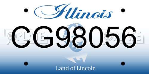CG98056 Illinois License Plate