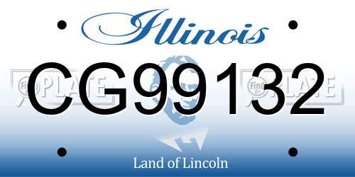 CG99132 Illinois License Plate