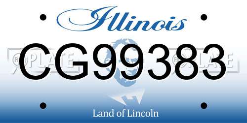 CG99383 Illinois License Plate