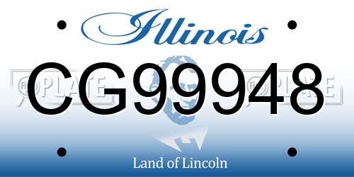 CG99948 Illinois License Plate