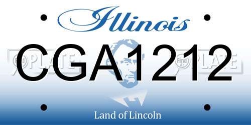 CGA1212 Illinois License Plate