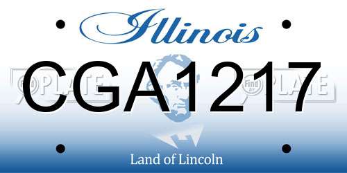 CGA1217 Illinois License Plate