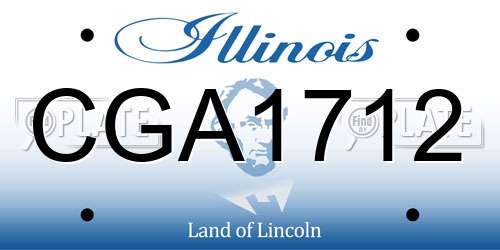 CGA1712 Illinois License Plate