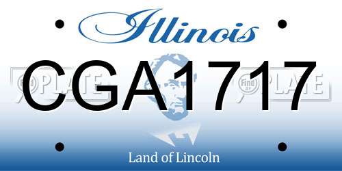 CGA1717 Illinois License Plate