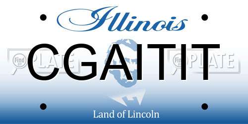 CGAITIT Illinois License Plate