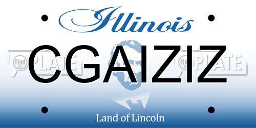 CGAIZIZ Illinois License Plate