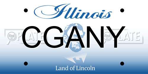 CGANY Illinois License Plate
