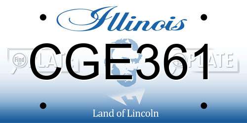 CGE361 Illinois License Plate
