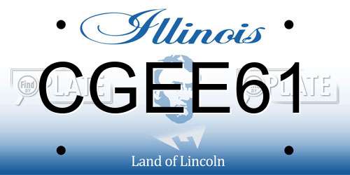 CGEE61 Illinois License Plate