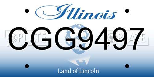 CGG9497 Illinois License Plate