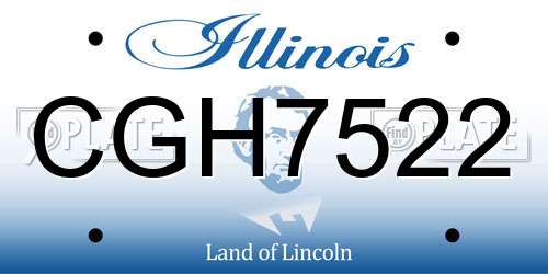CGH7522 Illinois License Plate