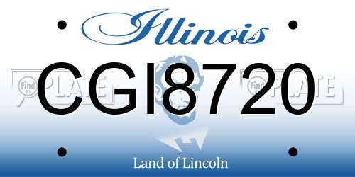CGI8720 Illinois License Plate