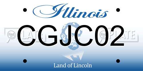 CGJC02 Illinois License Plate