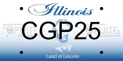 CGP25 Illinois License Plate