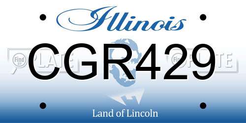 CGR429 Illinois License Plate