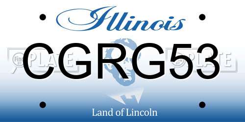 CGRG53 Illinois License Plate