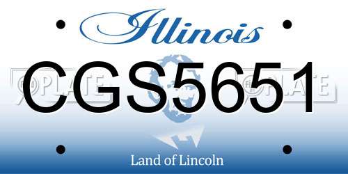 CGS5651 Illinois License Plate