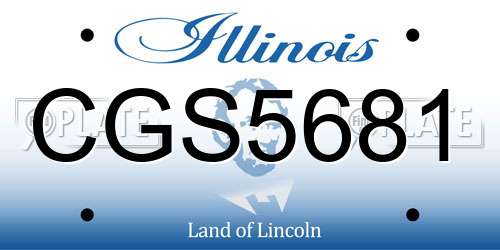 CGS5681 Illinois License Plate