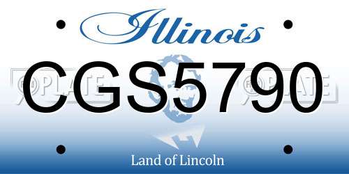 CGS5790 Illinois License Plate