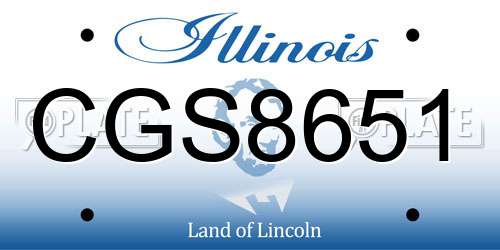 CGS8651 Illinois License Plate