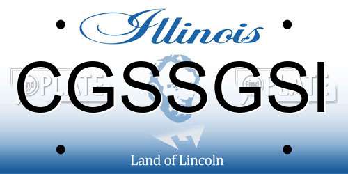 CGSSGSI Illinois License Plate