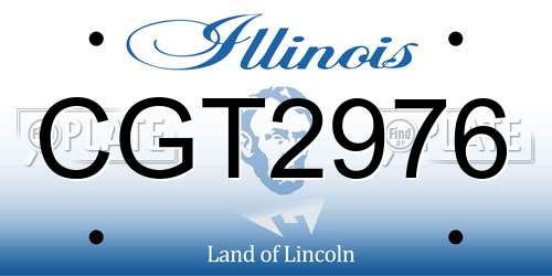 CGT2976 Illinois License Plate