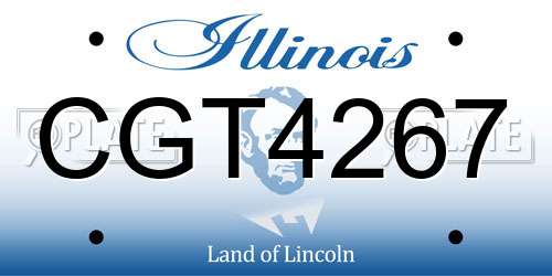 CGT4267 Illinois License Plate