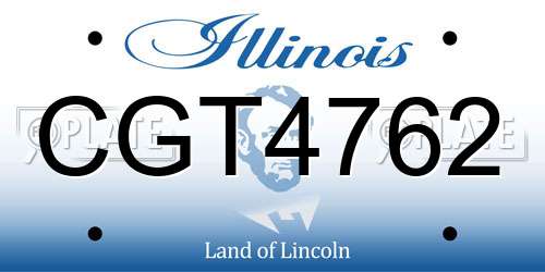 CGT4762 Illinois License Plate