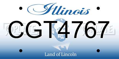 CGT4767 Illinois License Plate