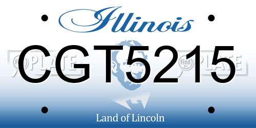 CGT5215 Illinois License Plate