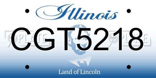 CGT5218 Illinois License Plate