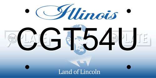 CGT54U Illinois License Plate
