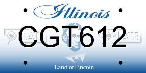 CGT612 Illinois License Plate