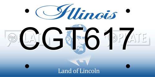 CGT617 Illinois License Plate