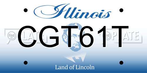 CGT61T Illinois License Plate